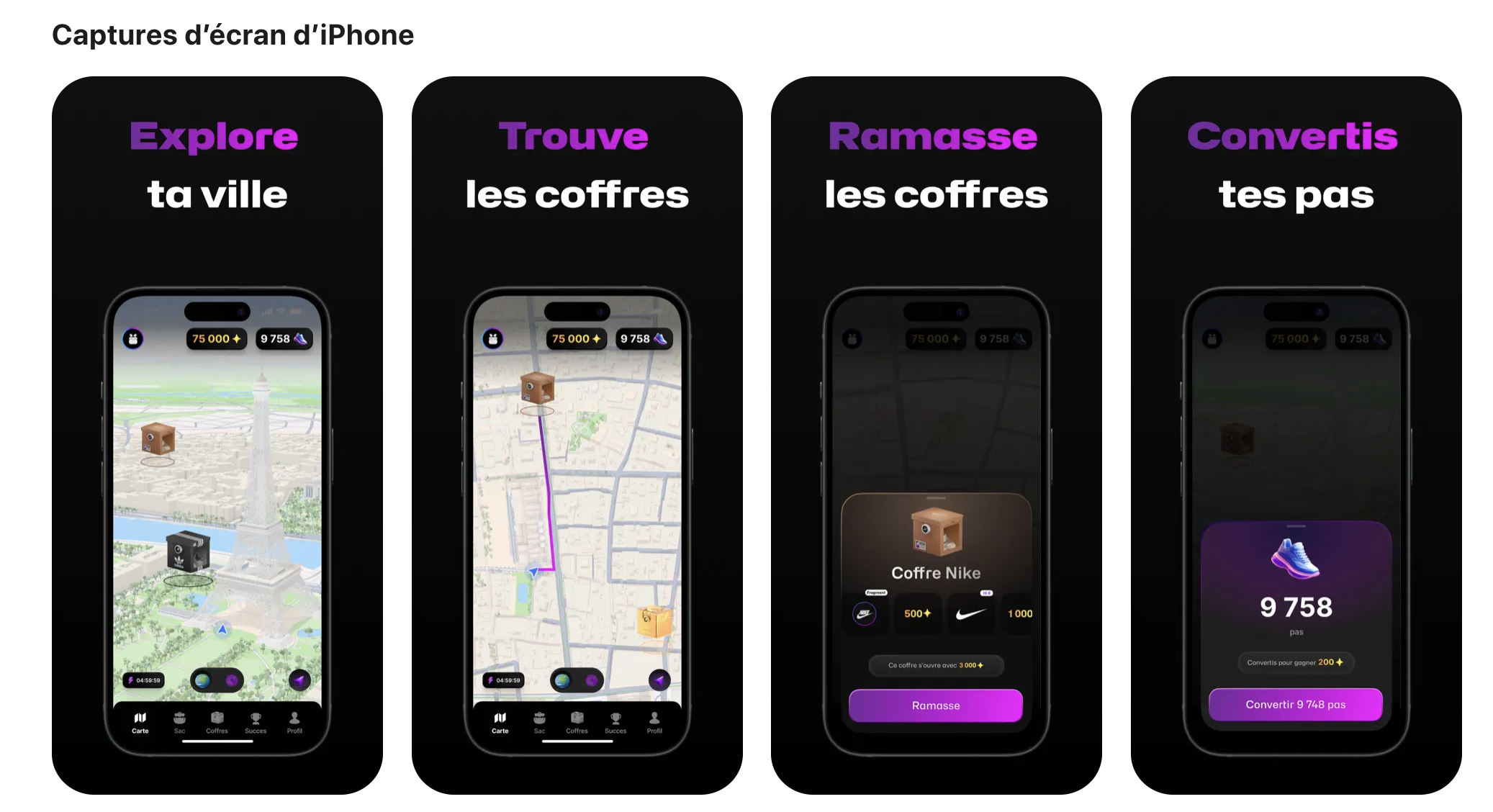 explorz marcher pour gagner des bon d'achat chez Nike, Amazon, Adidas, Lego, ...